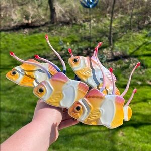 Vintage Bovano of Cheshire Clown Fish Sea Anemone Enamel on Copper Wall Hanging